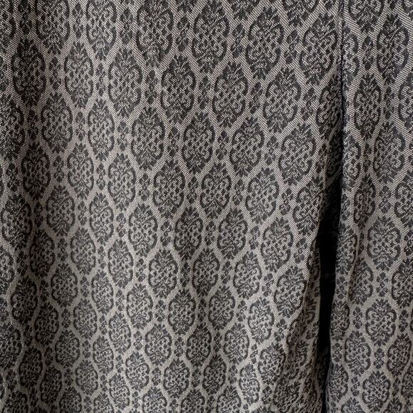 SlimSations Sz 10 Dark Gray Straight Leg Pants with Brocade Print Whimsigoth - Picture 2 of 5